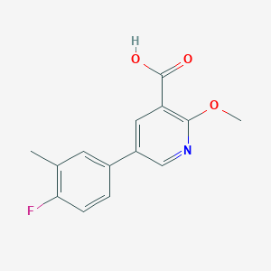 molecular formula C14H12FNO3 B6387616 MFCD18317049 CAS No. 1261927-50-7