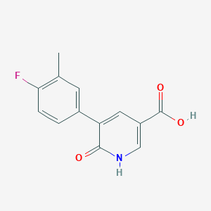 molecular formula C13H10FNO3 B6387619 5-(4-Fluoro-3-methylphenyl)-6-hydroxynicotinic acid CAS No. 1261976-06-0