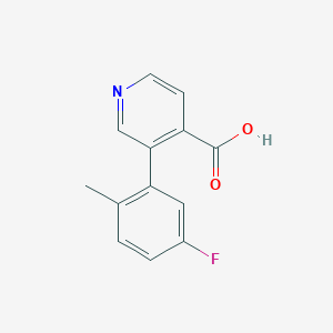 molecular formula C13H10FNO2 B6387627 MFCD18317053 CAS No. 1261911-77-6