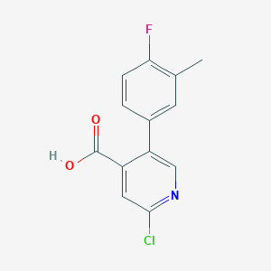 molecular formula C13H9ClFNO2 B6387633 MFCD18317051 CAS No. 1261976-14-0