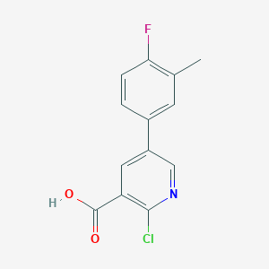 molecular formula C13H9ClFNO2 B6387647 MFCD18317050 CAS No. 1261927-58-5