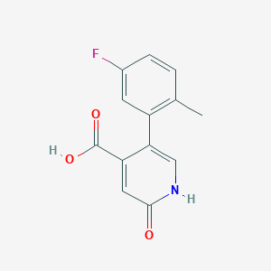 5-(5-Fluoro-2-methylphenyl)-2-hydroxyisonicotinic acid