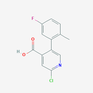 molecular formula C13H9ClFNO2 B6387681 MFCD18317066 CAS No. 1261927-72-3