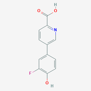 molecular formula C12H8FNO3 B6387694 5-(3-Fluoro-4-hydroxyphenyl)picolinic acid CAS No. 1261911-92-5