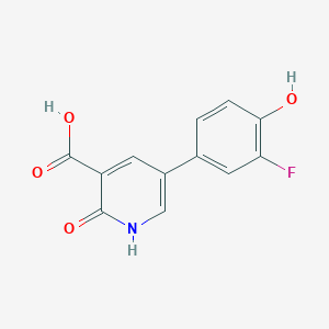 molecular formula C12H8FNO4 B6387706 5-(3-Fluoro-4-hydroxyphenyl)-2-hydroxynicotinic acid CAS No. 1261954-26-0