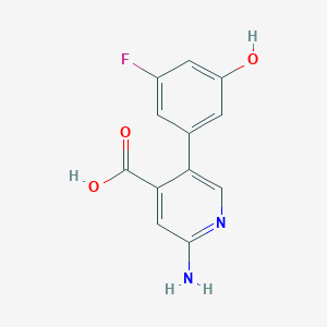 2-Amino-5-(3-fluoro-5-hydroxyphenyl)pyridine-4-carboxylic acid