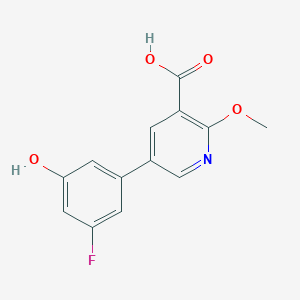 5-(3-Fluoro-5-hydroxyphenyl)-2-methoxynicotinic acid, 95%