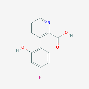 3-(4-Fluoro-2-hydroxyphenyl)picolinic acid