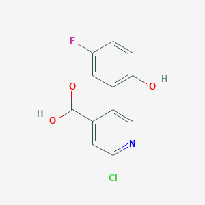 2-Chloro-5-(5-fluoro-2-hydroxyphenyl)pyridine-4-carboxylic acid