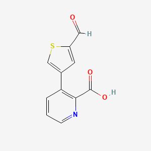 3-(2-Formylthiophen-4-YL)picolinic acid