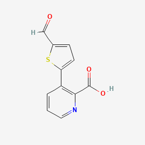 molecular formula C11H7NO3S B6387955 3-(5-Formylthiophen-2-YL)picolinic acid CAS No. 1261989-97-2