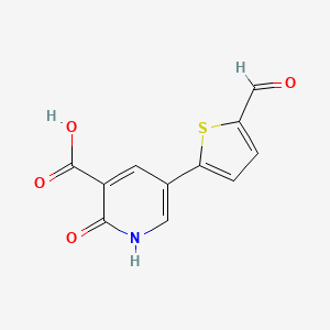 molecular formula C11H7NO4S B6388000 5-(5-Formylthiophen-2-YL)-2-hydroxynicotinic acid CAS No. 1261997-69-6