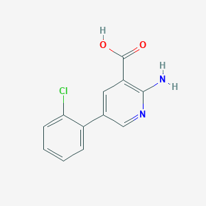 molecular formula C12H9ClN2O2 B6388018 2-AMINO-5-(2-CHLOROPHENYL)NICOTINIC ACID CAS No. 1258614-74-2