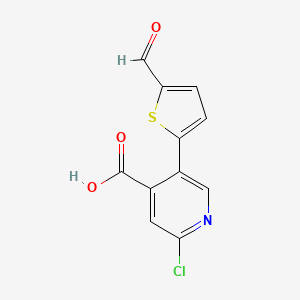 2-Chloro-5-(5-formylthiophen-2-yl)pyridine-4-carboxylic acid