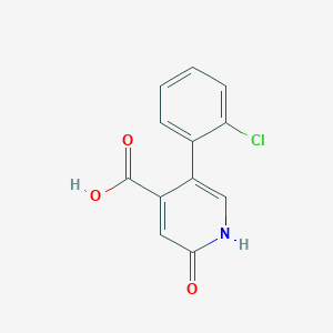 molecular formula C12H8ClNO3 B6388032 5-(2-Chlorophenyl)-2-hydroxyisonicotinic acid CAS No. 1261990-10-6