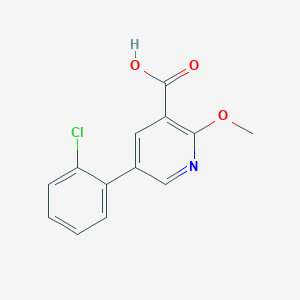 molecular formula C13H10ClNO3 B6388036 5-(2-Chlorophenyl)-2-methoxypyridine-3-carboxylic acid CAS No. 1261990-45-7