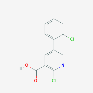 molecular formula C12H7Cl2NO2 B6388040 2-Chloro-5-(2-chlorophenyl)pyridine-3-carboxylic acid CAS No. 1261950-79-1