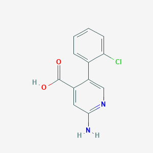 molecular formula C12H9ClN2O2 B6388065 2-Amino-5-(2-chlorophenyl)pyridine-4-carboxylic acid CAS No. 1261954-40-8