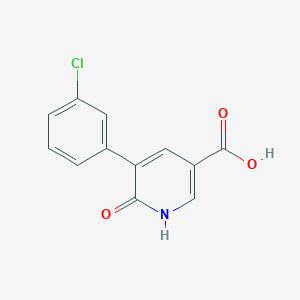 molecular formula C12H8ClNO3 B6388071 5-(3-Chlorophenyl)-6-hydroxynicotinic acid CAS No. 1261997-88-9