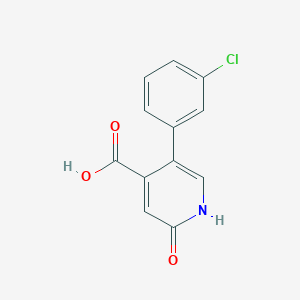 molecular formula C12H8ClNO3 B6388081 5-(3-Chlorophenyl)-2-hydroxyisonicotinic acid CAS No. 1261963-00-1