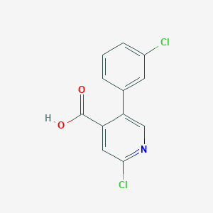 molecular formula C12H7Cl2NO2 B6388083 2-Chloro-5-(3-chlorophenyl)pyridine-4-carboxylic acid CAS No. 1258610-33-1