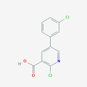 molecular formula C12H7Cl2NO2 B6388090 2-Chloro-5-(3-chlorophenyl)pyridine-3-carboxylic acid CAS No. 1261947-36-7