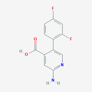 2-Amino-5-(2,4-difluorophenyl)pyridine-4-carboxylic acid