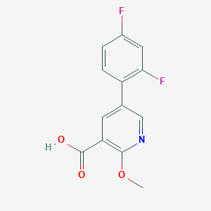 5-(2,4-Difluorophenyl)-2-methoxynicotinic acid, 95%