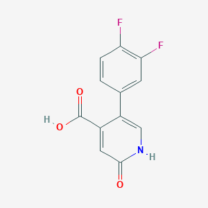 molecular formula C12H7F2NO3 B6388174 5-(3,4-Difluorophenyl)-2-hydroxyisonicotinic acid CAS No. 1261920-45-9