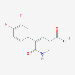 molecular formula C12H7F2NO3 B6388178 5-(3,4-Difluorophenyl)-6-hydroxynicotinic acid CAS No. 1261998-09-7