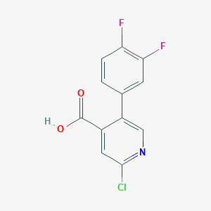 molecular formula C12H6ClF2NO2 B6388186 2-Chloro-5-(3,4-difluorophenyl)pyridine-4-carboxylic acid CAS No. 1261963-16-9