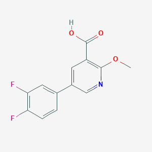 molecular formula C13H9F2NO3 B6388194 MFCD18317197 CAS No. 1261992-45-3