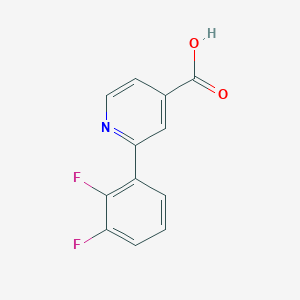 molecular formula C12H7F2NO2 B6388227 2-(2,3-DIFLUOROPHENYL)ISONICOTINIC ACID CAS No. 1261575-42-1