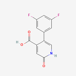 molecular formula C12H7F2NO3 B6388250 5-(3,5-Difluorophenyl)-2-hydroxyisonicotinic acid CAS No. 1261968-45-9