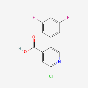 molecular formula C12H6ClF2NO2 B6388263 2-Chloro-5-(3,5-difluorophenyl)pyridine-4-carboxylic acid CAS No. 1261905-33-2