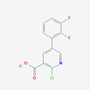 molecular formula C12H6ClF2NO2 B6388282 2-Chloro-5-(2,3-difluorophenyl)nicotinic acid CAS No. 1261778-18-0