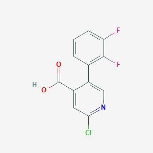 molecular formula C12H6ClF2NO2 B6388291 2-Chloro-5-(2,3-difluorophenyl)isonicotinic acid CAS No. 1261757-54-3