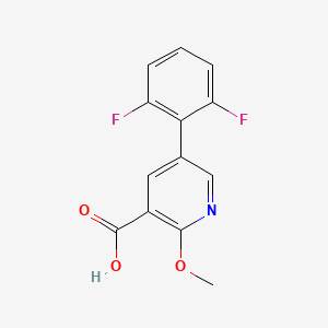 molecular formula C13H9F2NO3 B6388337 MFCD18317234 CAS No. 1261998-17-7