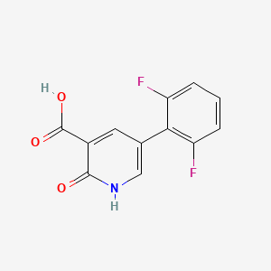 molecular formula C12H7F2NO3 B6388345 5-(2,6-Difluorophenyl)-2-hydroxynicotinic acid CAS No. 1261912-45-1