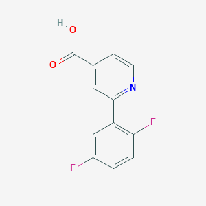 molecular formula C12H7F2NO2 B6388362 2-(2,5-Difluorophenyl)pyridine-4-carboxylic acid CAS No. 1261998-52-0