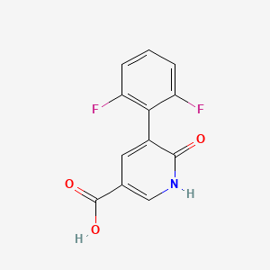 molecular formula C12H7F2NO3 B6388364 5-(2,6-Difluorophenyl)-6-hydroxynicotinic acid CAS No. 1262005-18-4