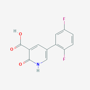 molecular formula C12H7F2NO3 B6388368 5-(2,5-Difluorophenyl)-2-hydroxynicotinic acid CAS No. 1261999-26-1