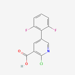 molecular formula C12H6ClF2NO2 B6388375 2-Chloro-5-(2,6-difluorophenyl)pyridine-3-carboxylic acid CAS No. 1229625-49-3