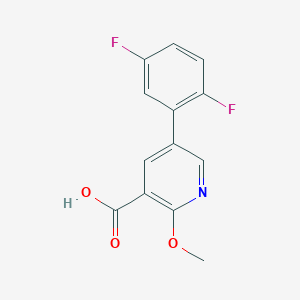 molecular formula C13H9F2NO3 B6388388 MFCD18317246 CAS No. 1261992-57-7