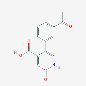 5-(3-Acetylphenyl)-2-hydroxyisonicotinic acid