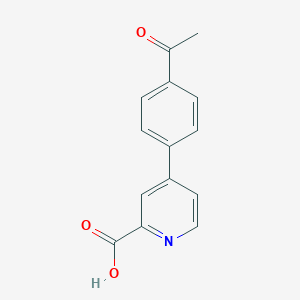 molecular formula C14H11NO3 B6388480 4-(4-Acetylphenyl)picolinic acid CAS No. 1261998-35-9