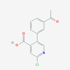 5-(3-Acetylphenyl)-2-chloropyridine-4-carboxylic acid