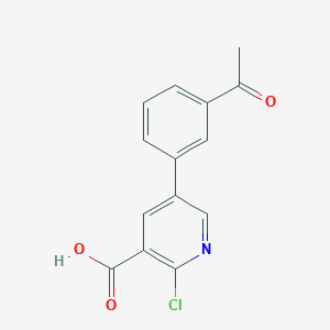 molecular formula C14H10ClNO3 B6388511 5-(3-Acetylphenyl)-2-chloropyridine-3-carboxylic acid CAS No. 1261920-82-4