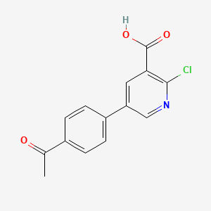 molecular formula C14H10ClNO3 B6388528 5-(4-Acetylphenyl)-2-chloropyridine-3-carboxylic acid CAS No. 1261950-91-7