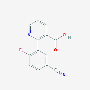 2-(5-Cyano-2-fluorophenyl)nicotinic acid, 95%